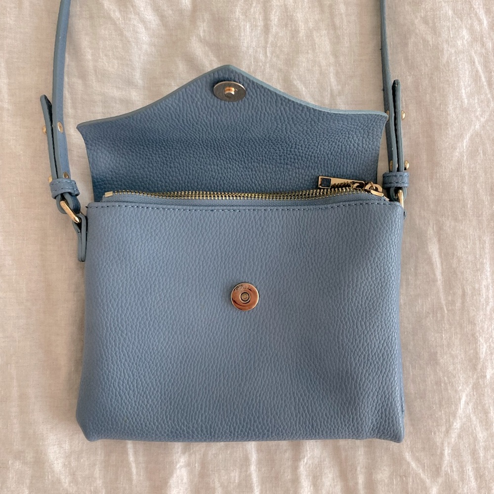 Blue Leather Crossbody - Picture 5 of 7